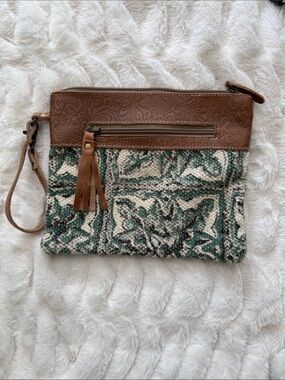 Myra Bag Cute Western Style Wristlet With Top Zip 9.5"x8"